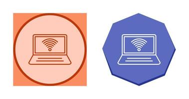 Connected Laptop Vector Icon