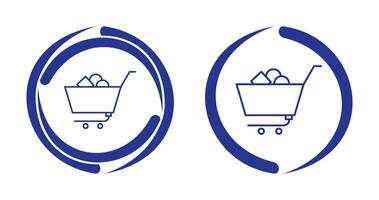 Unique Shopping Cart II Vector Icon