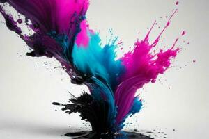 Ink paint splash. AI Generative Pro Photo