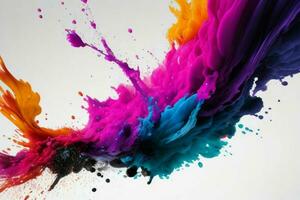 Ink paint splash. AI Generative Pro Photo