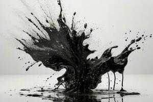 Ink paint splash. AI Generative Pro Photo