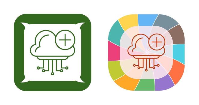 icono de vector de computación en la nube