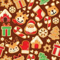 cookinf pattern Gingerbread background vector