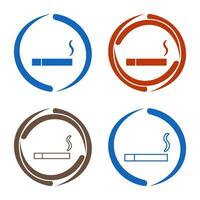 Unique Lit Cigarette Vector Icon