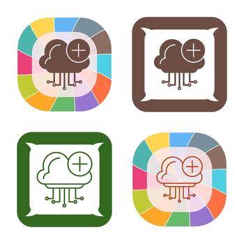 icono de vector de computación en la nube