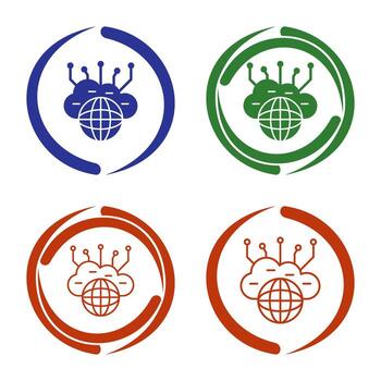 icono de vector de nube informática