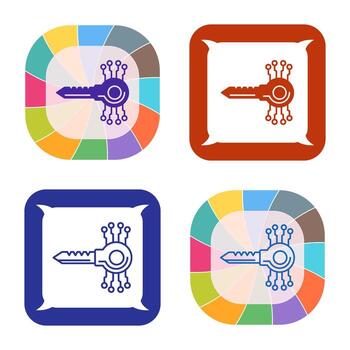 icono de vector de código clave