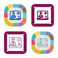 Online Interview Vector Icon