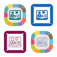 Online Job Interview Vector Icon