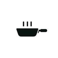 Frying pan icon isolated on white background vector