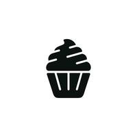 Cup cake icon isolated on white background vector