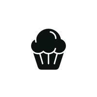 Cup cake icon isolated on white background vector