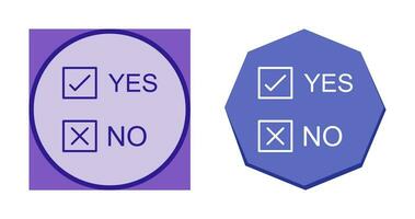 Yes No Option Vector Icon