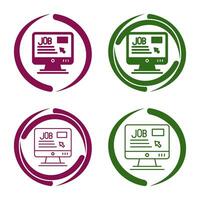 Online Job Vector Icon