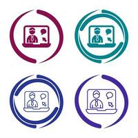 Online Interview Vector Icon