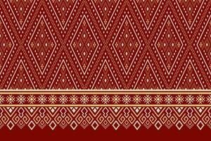 Red Cross stitch colorful geometric traditional ethnic pattern Ikat seamless pattern abstract design for fabric print cloth dress carpet curtains and sarong Aztec African Indian Indonesian vector