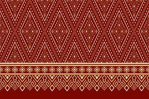 Red Cross stitch colorful geometric traditional ethnic pattern Ikat seamless pattern abstract design for fabric print cloth dress carpet curtains and sarong Aztec African Indian Indonesian vector