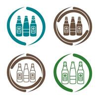 icono de vector de botellas de cerveza