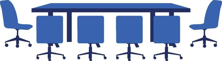 Hand Drawn Conference room table in flat style vector