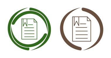 Unique Bookmarked Document Vector Icon