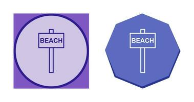 Beach Sign Vector Icon