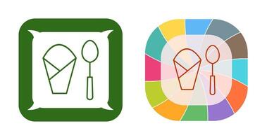 Spoon and Napkin Vector Icon