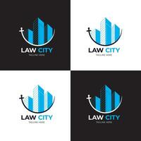 Law city logo design vector template