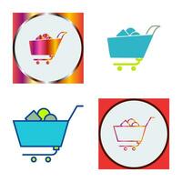 Unique Shopping Cart II Vector Icon