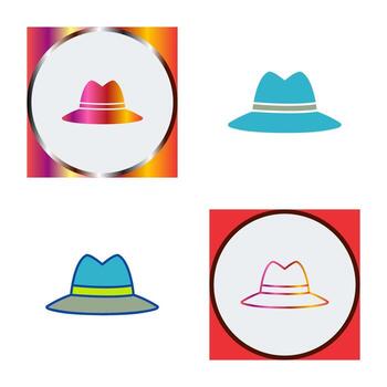 icono de vector de sombrero