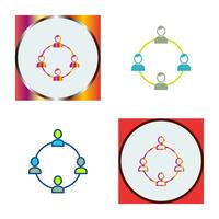Unique Network Group Vector Icon