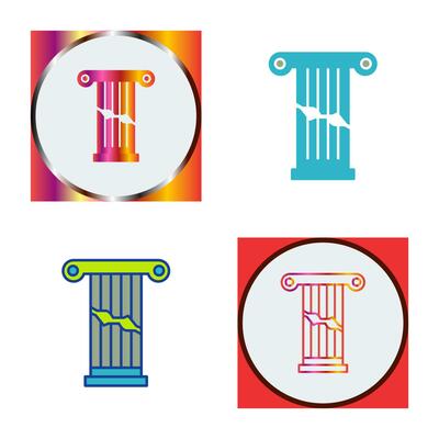 Broken Pillar Vector Icon