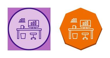 Office Desk Vector Icon