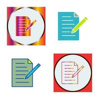 Unique Edit Document Vector Icon