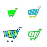 icono de vector de carrito de compras único