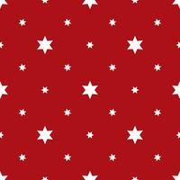 Seamless pattern of white stars on a red background photo