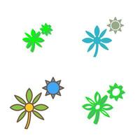 Flower in sunlight Vector Icon