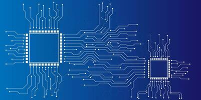 vector de placa de circuito electrónico de chip de computadora para concepto de tecnología y finanzas y educación para el futuro