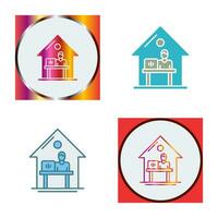 Work At Home Vector Icon