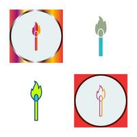 Unique Lit Matchstick Vector Icon