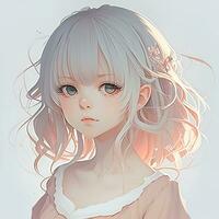 Asian girl anime avatar. Ai art photo