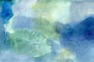 Blue-yellow watercolor background texture photo