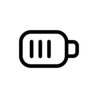 Battery icon in trendy flat style isolated on white background. Battery silhouette symbol for your website design, logo, app, UI. Vector illustration, EPS10.