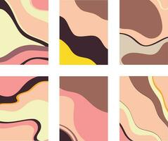 Abstract modern templates with nude neutral tones vector