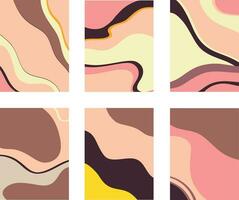 Abstract modern templates with nude neutral tones vector