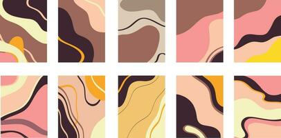 Abstract modern templates with nude neutral tones vector