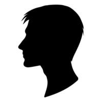 Man head profile silhouette avatar. Vector illustration