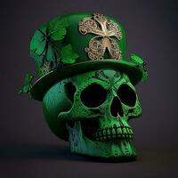 Saint Patrick's skull . AI generated art photo