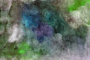 Green blue brown hand-drawn watercolor background photo