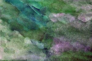 Green hand-drawn watercolor background photo