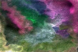 Green pink hand-drawn watercolor background photo